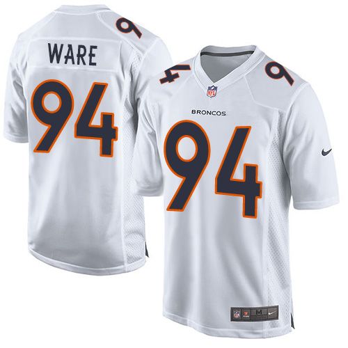 Nike Broncos #94 DeMarcus Ware White Men's Stitched NFL Game Event Jersey - Click Image to Close